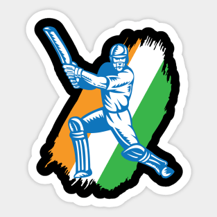 India Indian Cricket Player Batsman Design Sticker